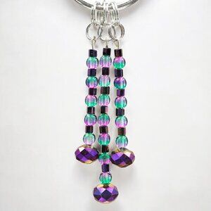 Aurora Beaded Keychain | Handmade